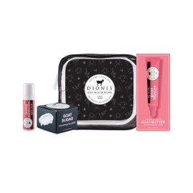 Dionis Goat Sugar Lip Scrub, Balm & Butter Overnight Lip Mask Kit - Goat Milk, Jojoba & Moringa Oils Moisturize & Repair Chapped Lips, Hydrate and Keep Moisture Locked In All Day, Vanilla Bean 3PC