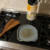 Large Ceramic Double Spoon Rest, Blue Durable Spoon Holder for