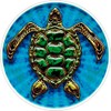 Sea Turtle - Bumper Sticker/Decal (4.5" Circular)