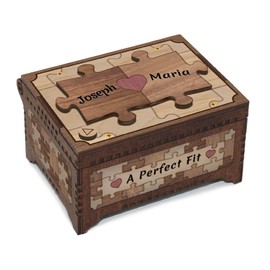 Puzzle Pieces Romantic Custom Music Box, Plays Any Song, Valentine's Day 2025, Printed Image Gift