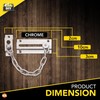 SOL 4pk Chrome Door Chain Kit – Restrictor for Front