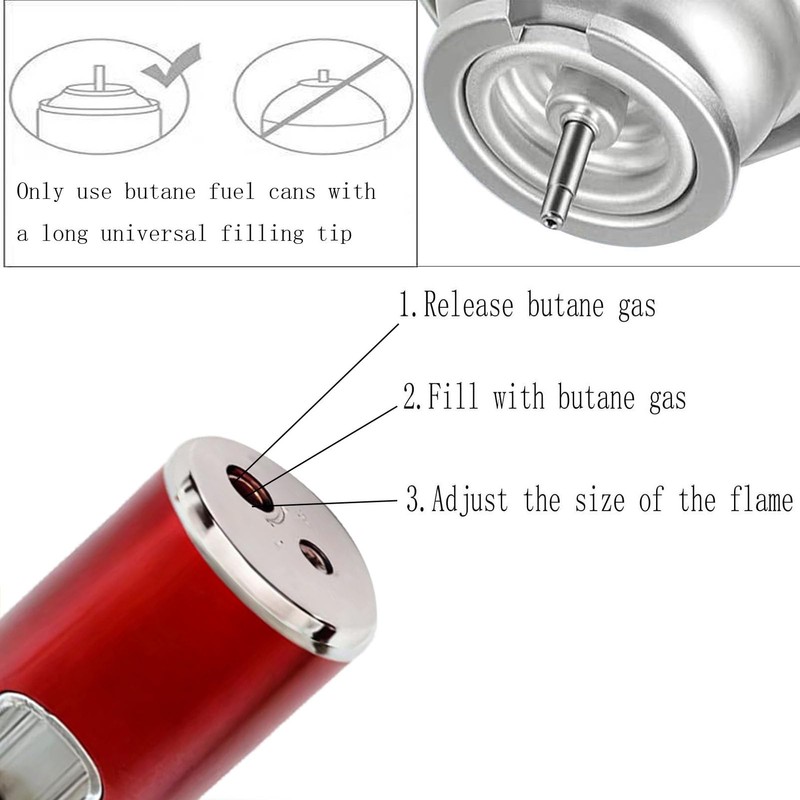 Torch Lighter,BIENVENIDO Metal Windproof Lighter, Refillable Torch Handheld Lighters,(2 Pack