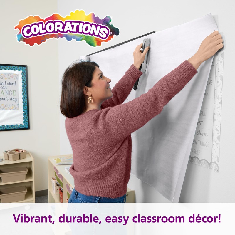 Colorations Dual Surface Paper Roll Classroom Supplies for Arts and