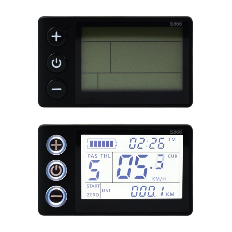 Electric Bicycle S866 LCD Display, Electric E Bike Display Meter
