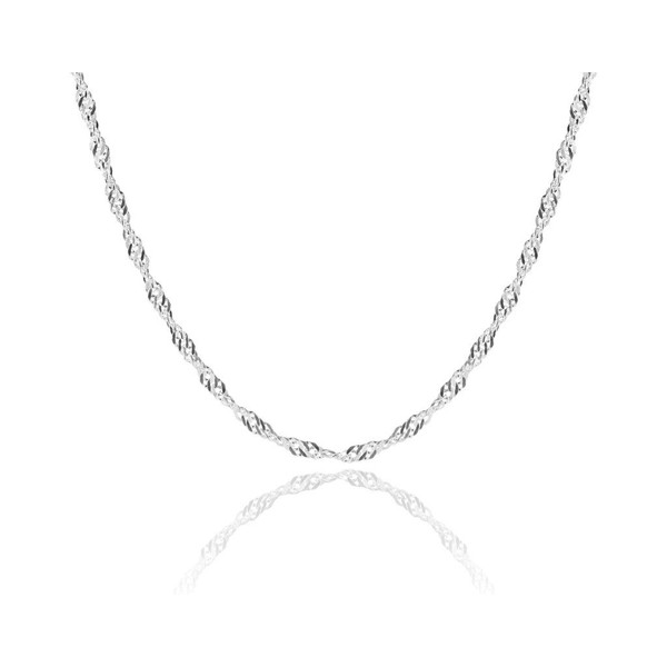 1mm sterling silver 925 Italian SINGAPORE ROPE twisted curb link