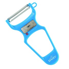 The Kosher Cook Y Vegetable Peeler - Heavy Duty, Ultra Sharp Stainless Steel Blade - Swiss Peeler - Easy Grip Plastic Handle - Color Coded Kitchen Tools - Blue