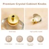 CLCTK 8 Pack Glass Cabinet Knobs and Pulls, Oval Crystal