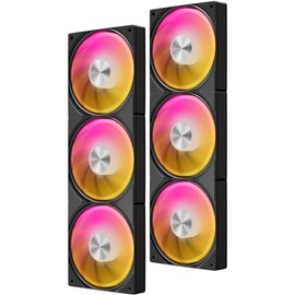 upHere 360mm All-in-One 5V ARGB Computer Case Fan with PWM 4-Pin Interface High Performance Cooling Low Noise for Enhanced PC Cooling Black U3KC6