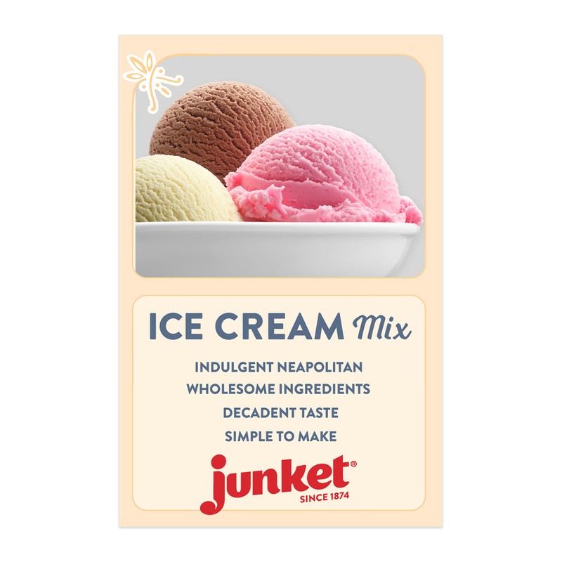 Junket Ice Cream Mix Bundle - 4 Vanilla, 4 Chocolate,