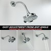 DOUBLUOEG Adjustable Shower Arm, Chrome 11.8 Inches Shower Head Extension
