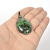 Green Ruby Zoisite Natural Crystal Gemstone Healing Quartz 40mm Flatback