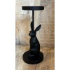 Unbranded New Primitive Farmhouse BUNNY CANDLE HOLDER Rabbit Pillar Stand