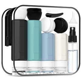 Ruinovate 17 Pack Travel Bottles for Toiletries, TSA Approved Travel Size Toiletries Bottles, Leak Proof Travel Size Containers, Travel Essentials for Body Wash, Shampoo, Lotion & Conditioner Blue