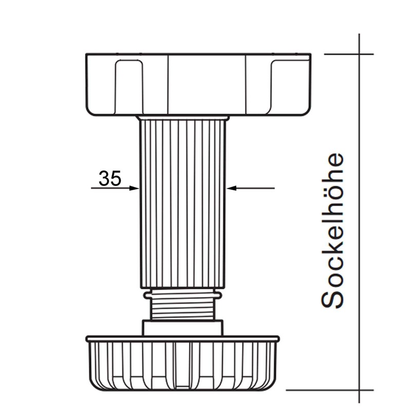 SO-TECH® Base Feet, 200 mm, Adjustable