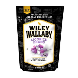 Wiley Wallaby 7.05 Ounce Classic Black Gourmet Australian Style Soft & Chewy Licorice Candy Bean, 1 Pack