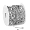 66FT Curb Chains Bulk 2mm Stainless Steel Flat Satellite Curb