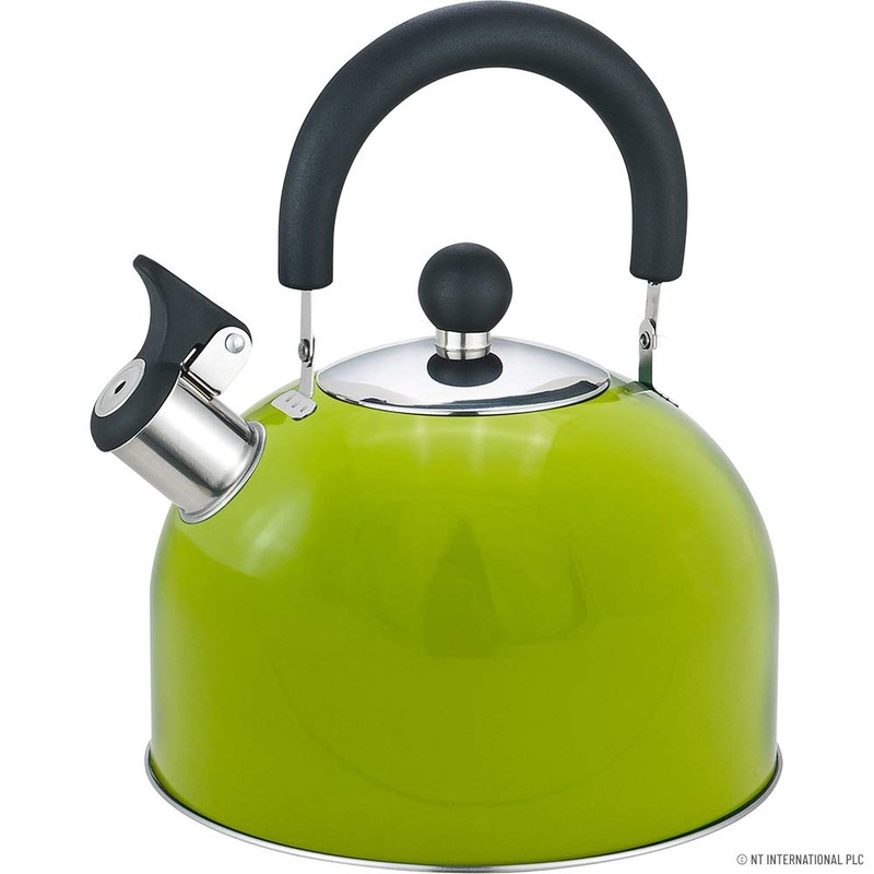 Prima 2.5L Stainless Steel Whistling Kettle in Green 11123C
