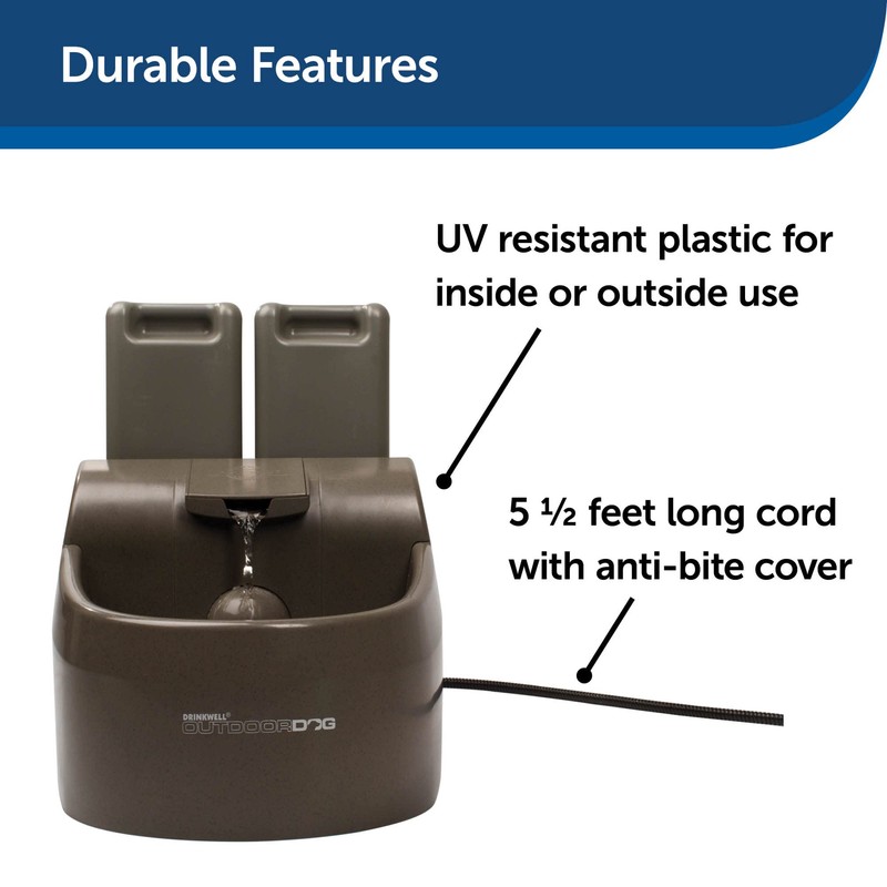 PetSafe Drinkwell Outdoor Dog Water Fountain - 2 Reservoirs -