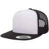 Yupoong Men's YP Classic Trucker Cap Front, Black/White/Black, OSFA