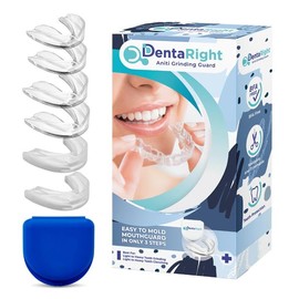 Dentaright Moldable Mouth Guard for Teeth Grinding & Clenching – Pack of 6 Anti‑Grinding Guards in 3 Sizes for Kids, Teens & Adults, Day and Night Dental Protection