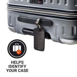 Go Travel 2 Pack Luggage, Suitcase and Baggage Labels, Tags (Ref 160) - Tan (Black)