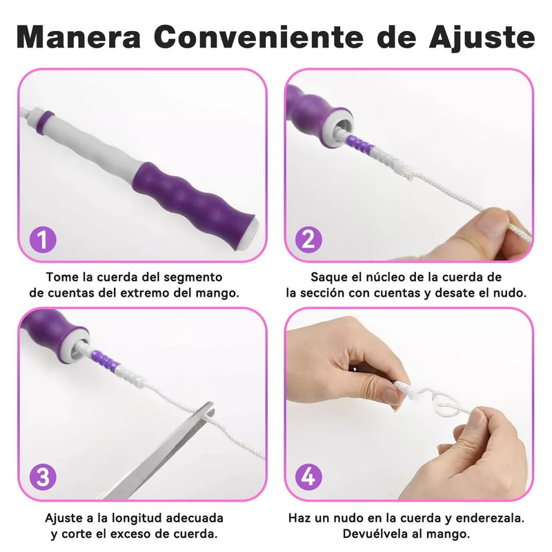 Cuerda para Saltar con Abalorio,Cuerda para Saltar Segmentada,Cuerda de Saltar