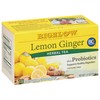Bigelow Tea Lemon Ginger plus Probiotics Herbal Tea, Caffeine Free