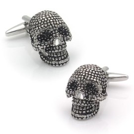 3D Gothic Skeleton Skull Cufflinks for Men – Distinctive Skull Design, Punk Rock Style Accessory for Both Formal and Casual Wear Cuff Links