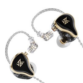 IEM Earbuds,KZ ZAS High Performance in-Ear Earphones (Detachable,Balanced Armature Drivers Dynamic Drivers 7BA+1DD Hybrid Earphones, Noise Isolating, High Accuracy) (Without Mic, Black)