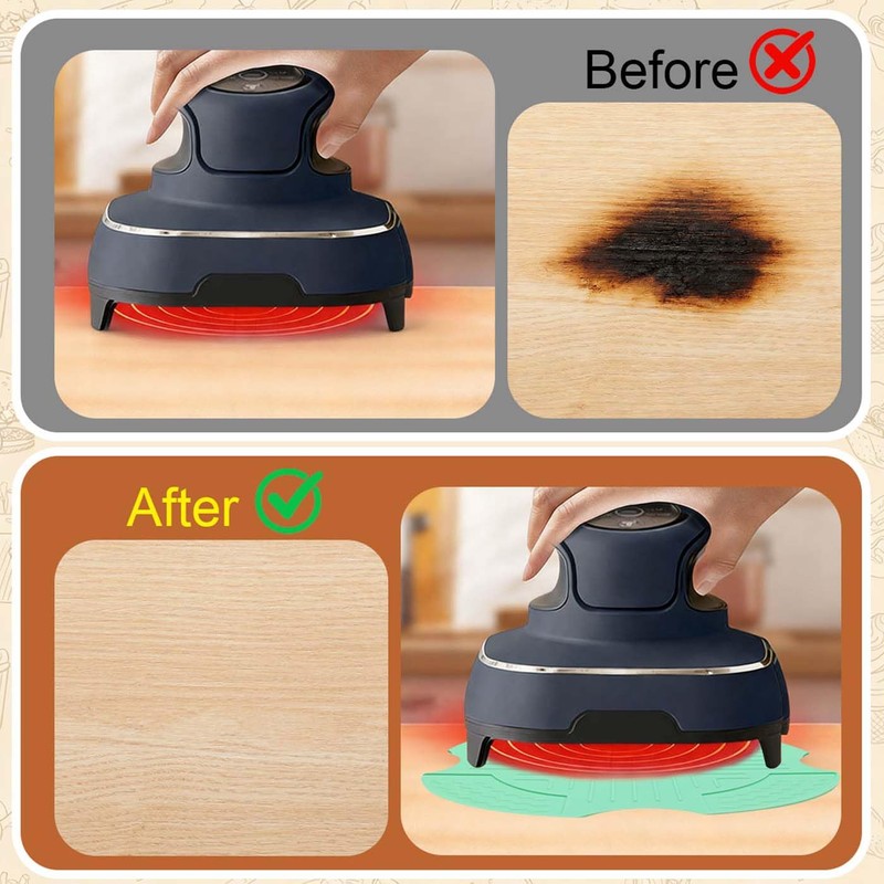 Air Fryer Trivets Silicone for Ninja Crispi,Protection for Countertop-Green