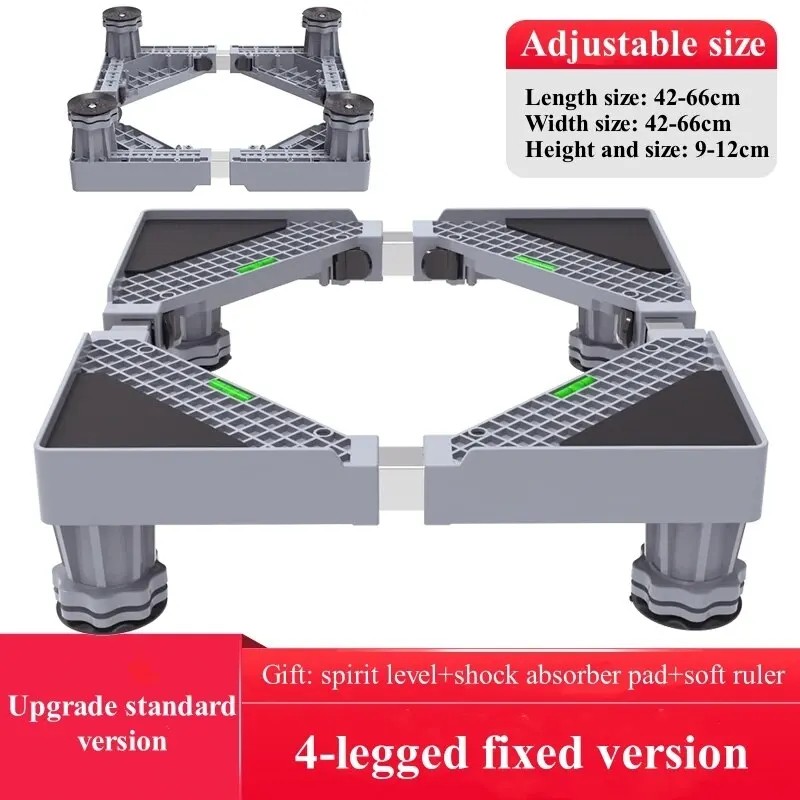 Adjustable Appliance Base Stand for Washer and Refrigerator – Locking