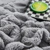 Large Bohemian Bed Blanket 80'' × 90'', Light Grey