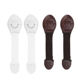 Garosa 4 Unids Cerradura de Seguridad Cinta Adhesiva de Tela Cintas de Bebé Anti-pinch Multi-Función de Bloqueo de la Puerta de Cerradura para Cajón Frigorífico