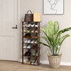 KOTEK 7 Tiers Tall Shoe Rack, Narrow Wooden Entryway Shoe