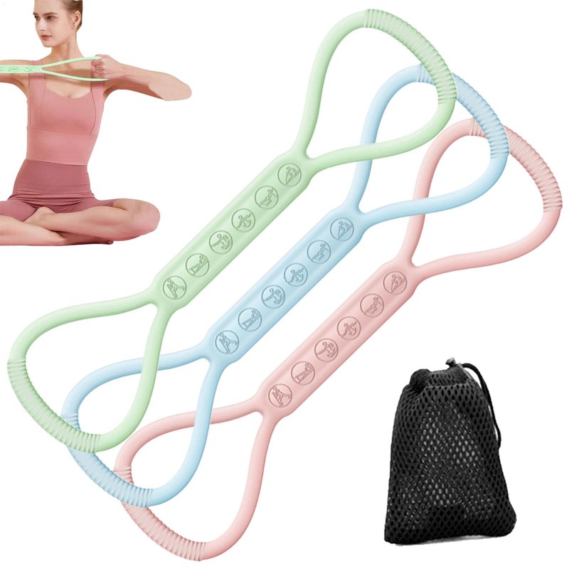Stretch Bands for Shoulder,8 Shaped Elastic Stretch Bands | Hand