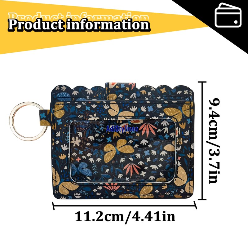 AdiStylinno ID Card Wallet, PU Leather RFID Blocking Slim Pocket