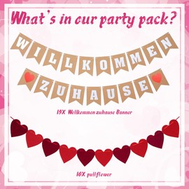 Xietaea Welcome Home Garland Decoration - Welcome Home Baby Decoration Set Welcome Back Banner Decoration for Housewarming Party, Newborn, Baby Boy and Girl, Return Family Celebrations