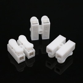 50 Pcs Spring Wire Connectors, Quick Wiring Terminals No Solding Electrical Cable Clamp Block for LED Strip Light and House Appliance