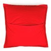Rastogi Handicrafts Handgefertigtes Patchwork-Kissen, Sari-Patchwork-Kissen, indisch, ethnisch, bestickt, Sari-Patchwork-Kissenbezug, Rot