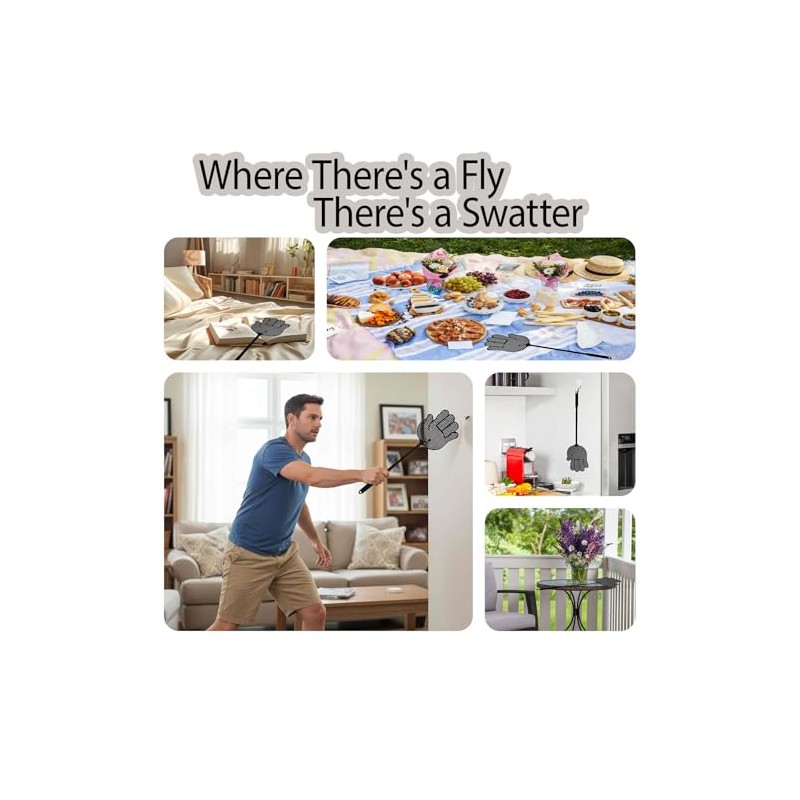 Fly Swatter Heavy Duty for Indoors – Hand-Shaped Flyswatter with