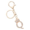 SUIKIHUM Initial Letter Keychains, (Mini Letter Crystal KeyChain) Zinc Alloy