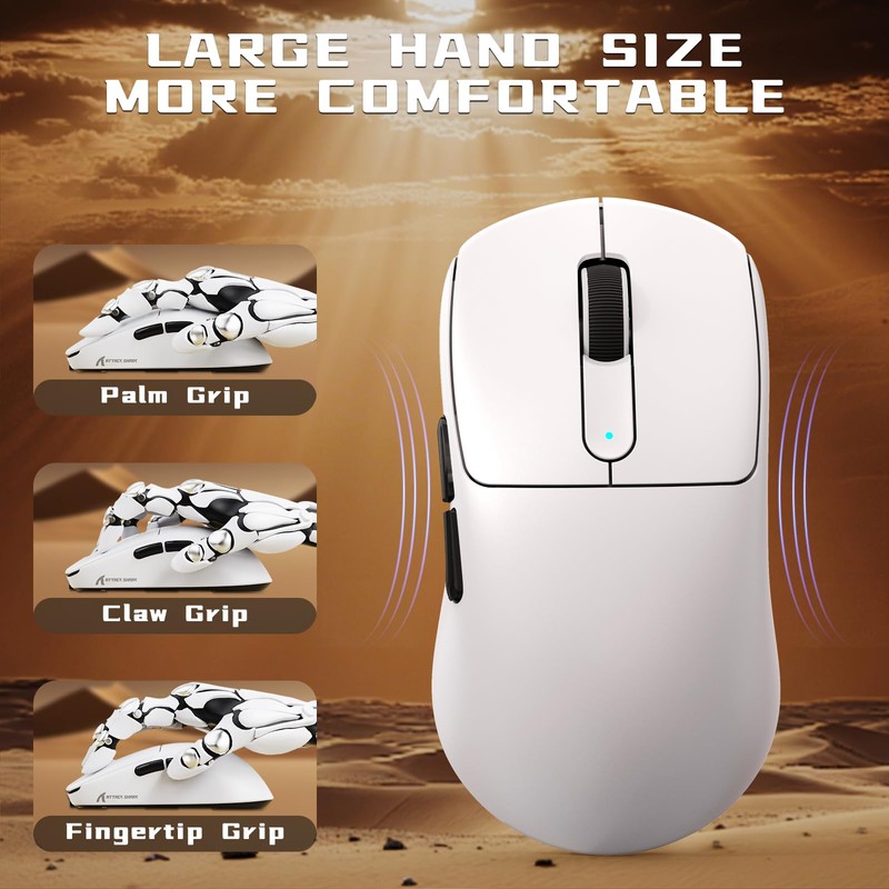 ATTACK SHARK V5 Wireless Gaming Mouse 55g Ultra-Lightweight PAW3950MAX 42K