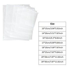 Pack of 24 Travel Storage Bags, Reusable Space-Saving Storage of Clothes Bags, Transparent Zip Pockets, Waterproof Luggage Clothes Organiser Bag, 20 x 30 cm