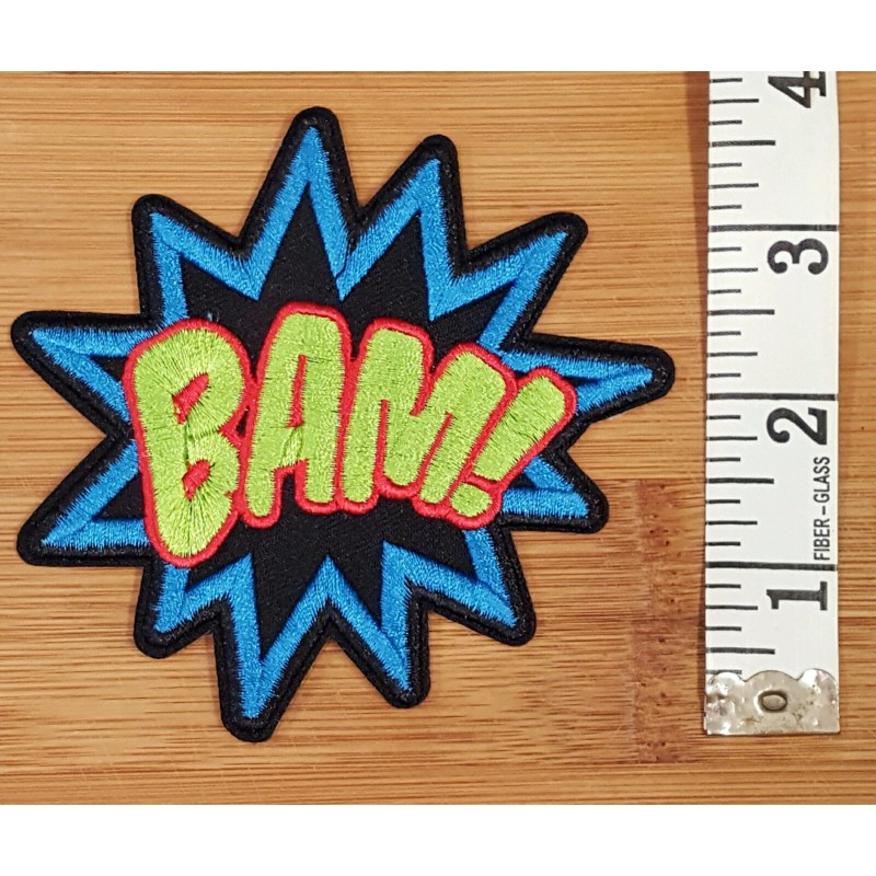 Unbranded BAM! Super Hero Comics Retro Fun Embroidered Iron On