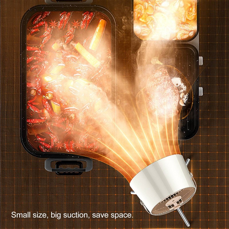 Portable Range Hood 5V White Detachable Strong Adsorption 3 Adjustable