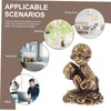 iplusmile 1Pc Mini Monkey Shape Copper Ornament Cute Desktop Decor