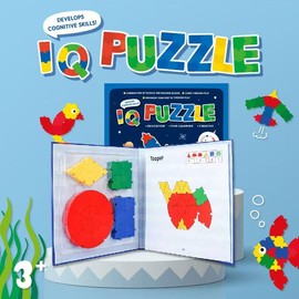 Geometric Color Shape Manipulative Puzzle Game for Kids Ages 4-6，Pattern Blocks Matching Puzzle Games,Color Shape Pattern Jigsaw ，Brain Teasers Logic IQ Game Learning Resources，Toys & Games