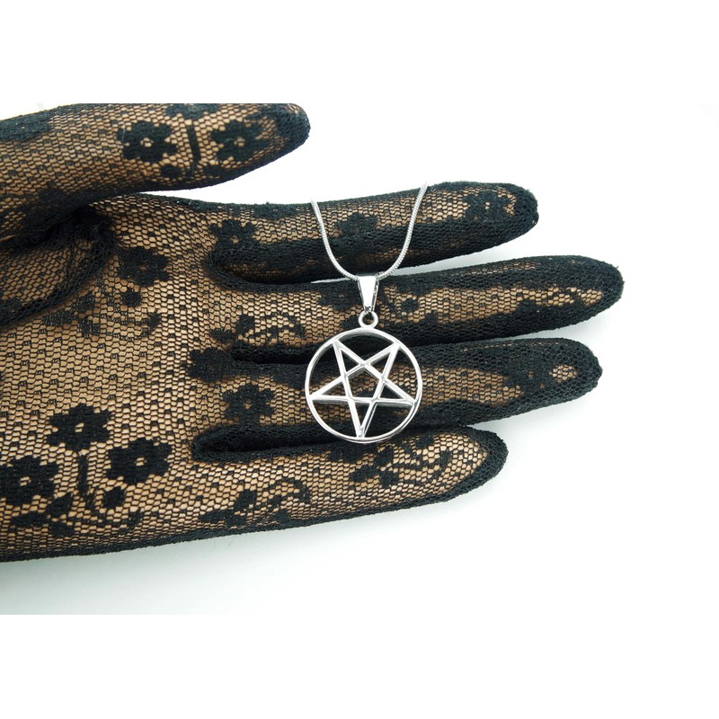 Inverted Pentacle Necklace, Waterproof Stainless Steel, Upside Down Pentagram Symbol