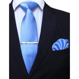 Jemigins Men's Necktie, Washable, Pin and Handkerchief Included, Business, High Quality Material, Job Hunting, After-parties, Weddings, Parties, Entrance Ceremonies, Father's Day, Present, Ceremonial