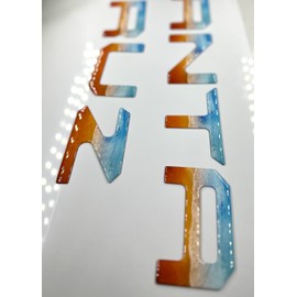 BDTrims Domed 3D Raised Tailgate Letters Compatible with 2022-2025 Santa Cruz Models (Beach)